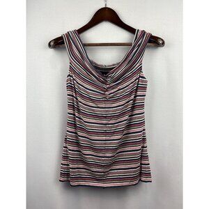 Women’s Bailey/44 Large Off the Shoulder Red, White, Blue, & Black Striped Shirt